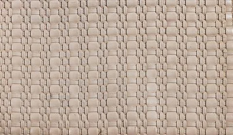 Beige Woven Textile Pattern With Tight Interlaced Strips For Fashion And Interio Stock Photos