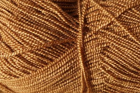 Beige yarn wool closeup background texture Stock Photos