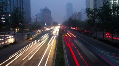 Beijing 3rd rind road at night HD. Stock Footage 40428178