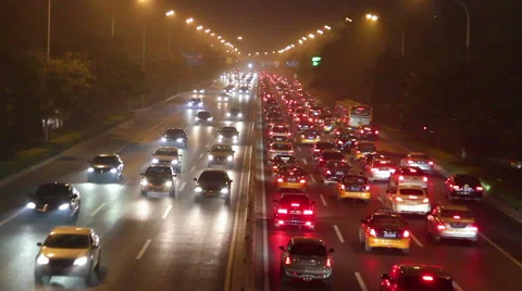 Beijing 3rd rind road at night HD. Видео 40473271