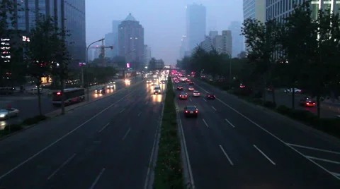 Beijing 3rd rind road at night HD. Stock Footage 40474997