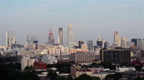 Beijing after sunset scene of CBD Stock Footage 65217410