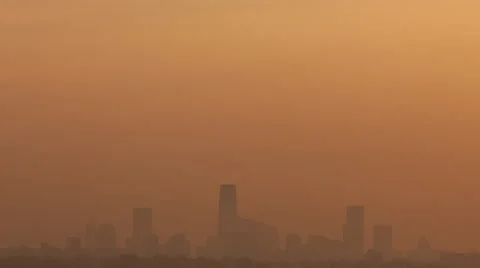Beijing in air pollution,time lapse Stock Footage 63086670