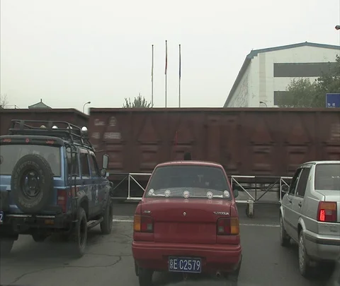 Beijing B-roll, road construction, power plant Stock Footage 86744412