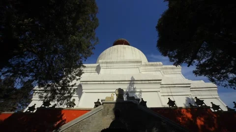 Beijing Baita Temple upside-down shot 4 Stock Footage 171552629