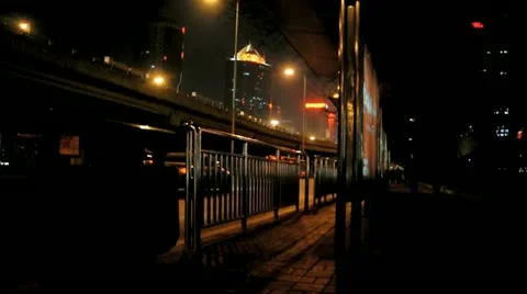 Beijing Bus Stop Stock Footage 21310825