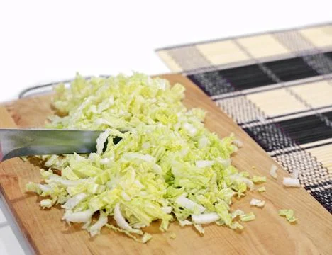 Beijing cabbage cut Stock Photos