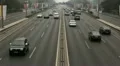 Beijing CBD, Air Pollution and Huge Traffic in China due to a dust storm HD Footage