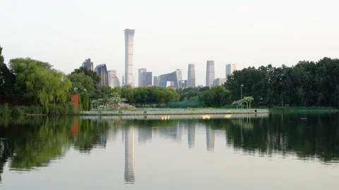 Beijing CBD landmark building Video stock 202245197