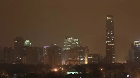 Beijing CBD Time Lapse Stock Footage 249845049