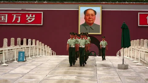 BEIJING, CHINA - JUNE 2013: View of Tiananmen Square Stock Footage 32425211