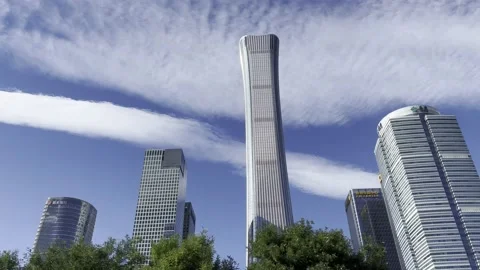 Beijing city airspace on the move Stock Footage 232317283