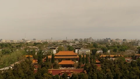 Beijing cityscape with pagode. China. Stock Footage 110871877