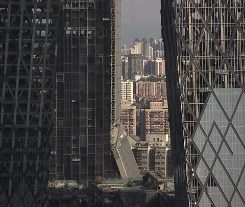 Beijing coal trucks, high angle shots of Beijing Stock Footage 86744978