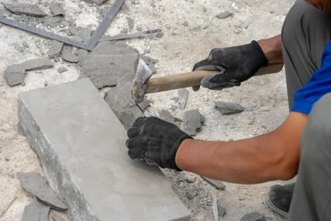 Beijing  construction site workers working for renovation Stock Photos