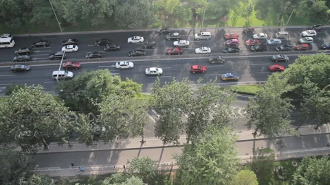 Beijing daytime traffic close - clear weather Stock Footage 168906820