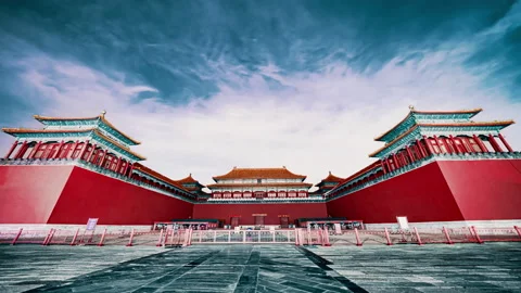 Beijing delay cloud architecture sky promotional epic atmosphere Stock Footage 233573331