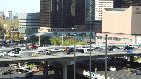 Beijing downtown district at daytime Stock Footage 82468852