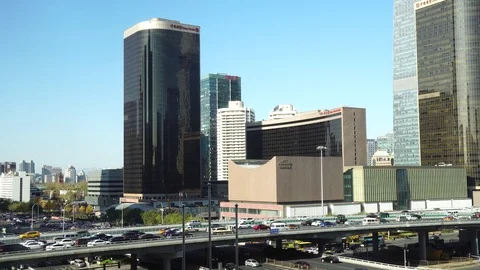 Beijing downtown district at daytime Stock Footage 82479512