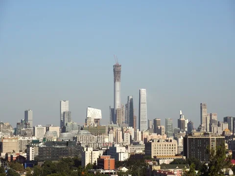 Beijing downtown skyline at daytime Stockbeeldmateriaal 80309210