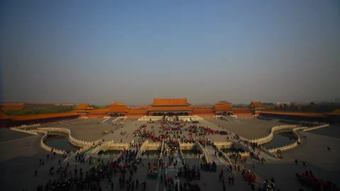Beijing Forbidden City Stock Footage 163643834