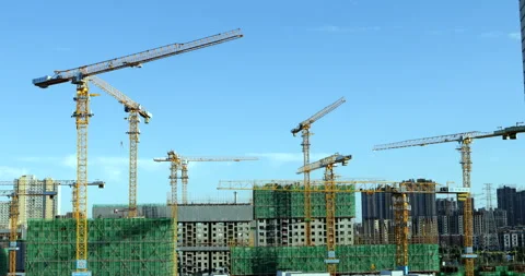 (Beijing, July 7, 2023) Construction site, in progress Stock Footage 294731467