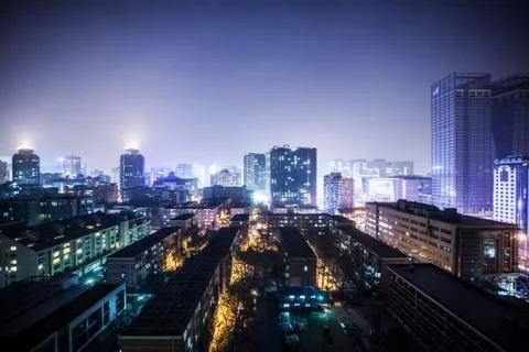 Beijing at night Stock Photos