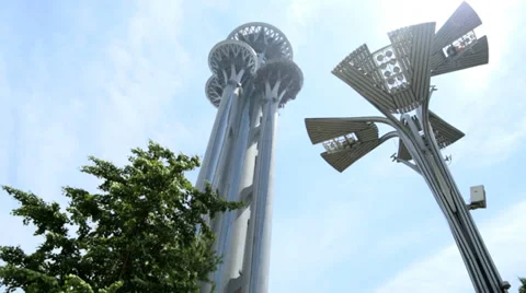 Beijing Observation Tower, Beijing Olympic Games China Stock Footage 39341324