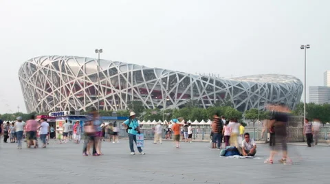 Beijing Olympic park at daytime HD. Stock Footage 40427698