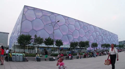 Beijing Olympic park at daytime. HD Stock Footage 40470100