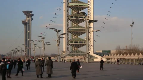 Beijing Olympic Park Stock Footage 203081828