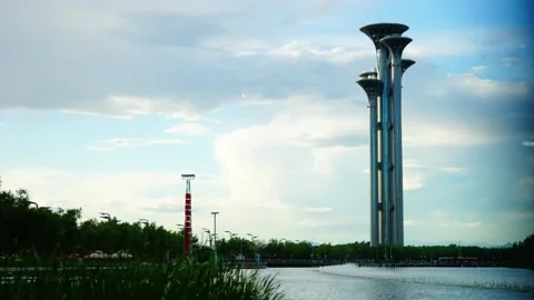 Beijing Olympic Tower 2 Stock Footage 171557395