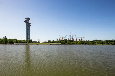Beijing Olympic Tower Stock Footage 163512888