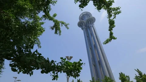 Beijing Olympics Olympic Tower upside down Stock Footage 171557321