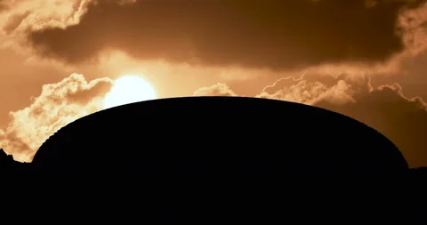 Beijing Opera House Cloudy Sunset Time Lapse Stock Footage 148052800