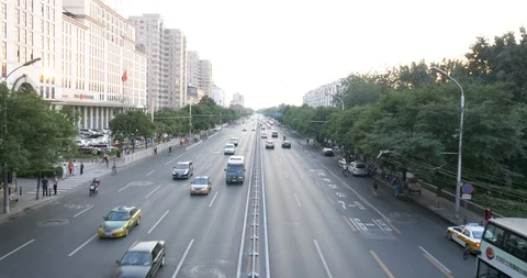 Beijing Overpass Intersection China Stock-Footage 93270060