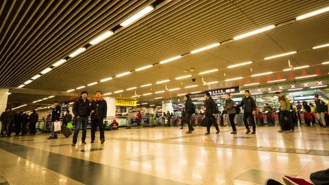 Beijing Railway Station 2 Stock Footage 83930172