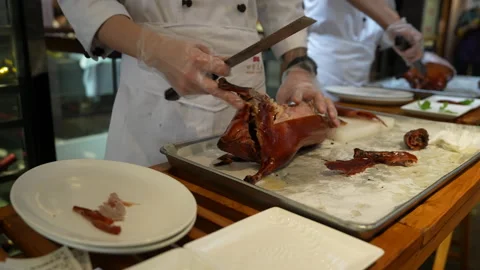 Beijing Roast Duck Stock Footage 221724055