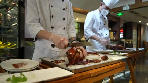 Beijing Roast Duck Stock Footage 221724079