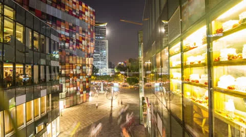 Beijing Shopping building Stock Footage 22479360