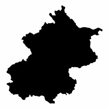 Beijing silhouette map Stock Illustration