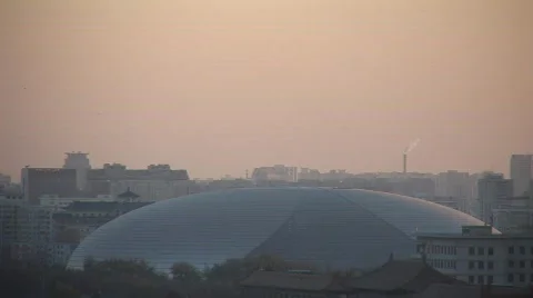 Beijing skyline at dusk Stock Footage 147669