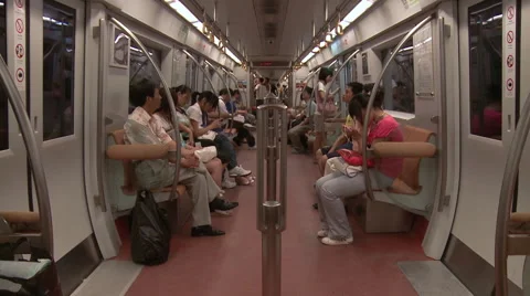Beijing subway train, China Stock Footage 58606196