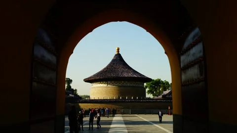Beijing Temple of Heaven Echo Wall Stock Footage 171556347