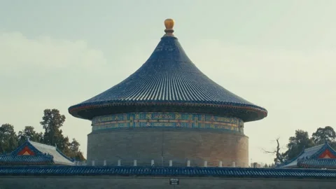 Beijing Temple of Heaven Imperial Vault of Heaven Symmetric Circular Pavilion Vidéo 337025384