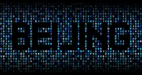 Beijing text on hex code illustration イラスト素材