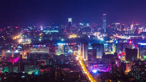 Beijing timelapse to night Stock Footage 171496322
