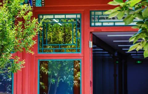 Beijing traditional architecture design elements close-up photo. Stock Photos