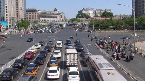 Beijing Traffic Stock Footage 108935853