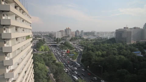 Beijing traffic overview Stock Footage 168906859